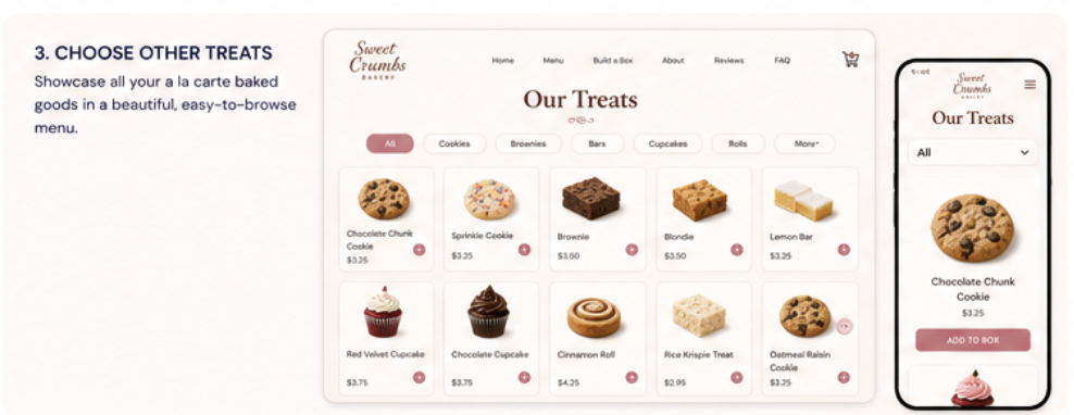 Sweet Crumbs Bakery – Our Treats