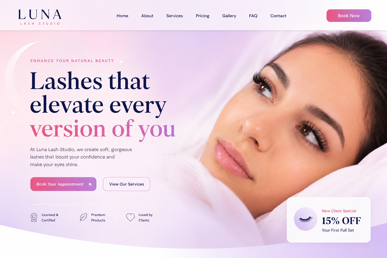 Luna Lash Studio — Home