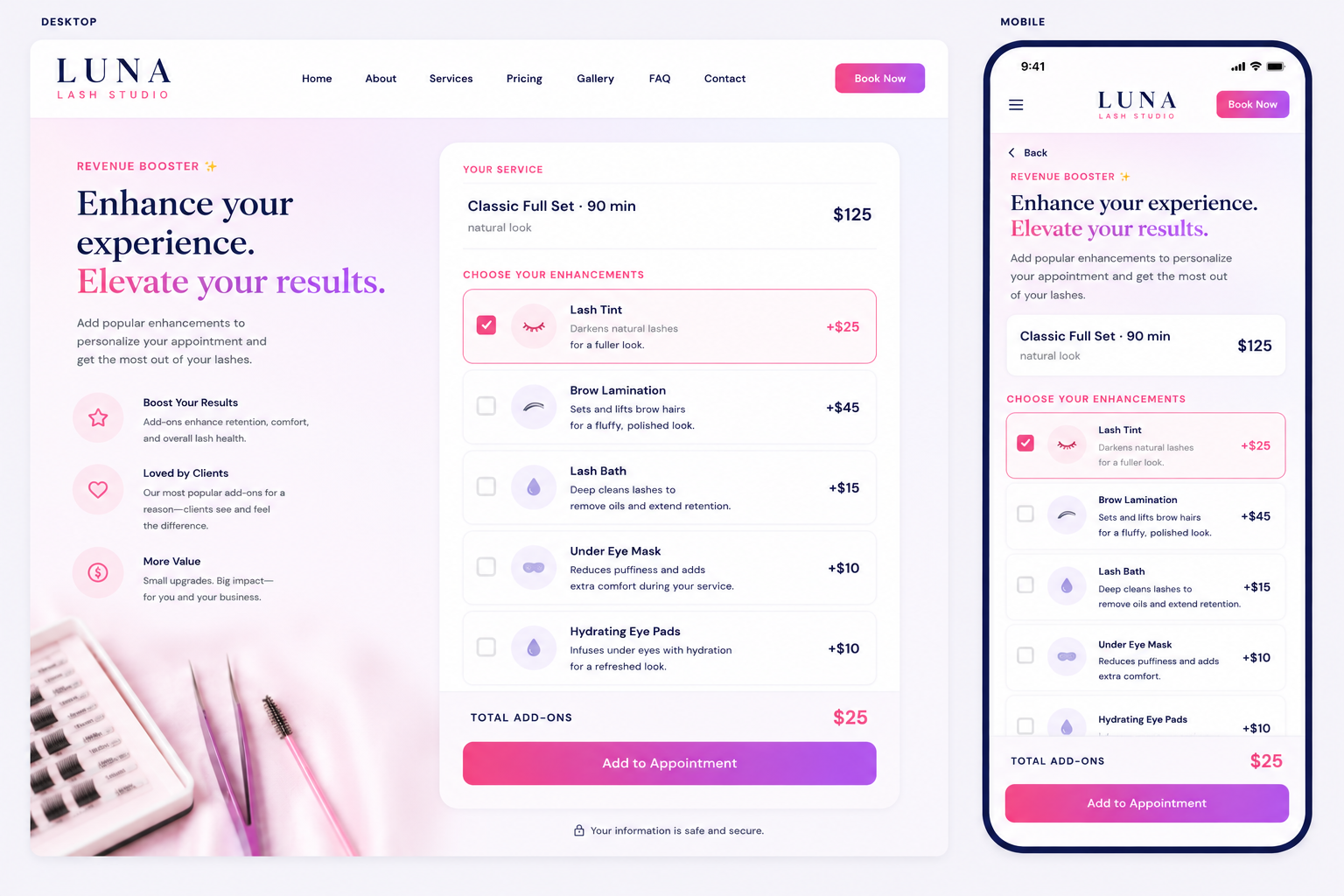 Luna Lash Studio — Revenue Booster
